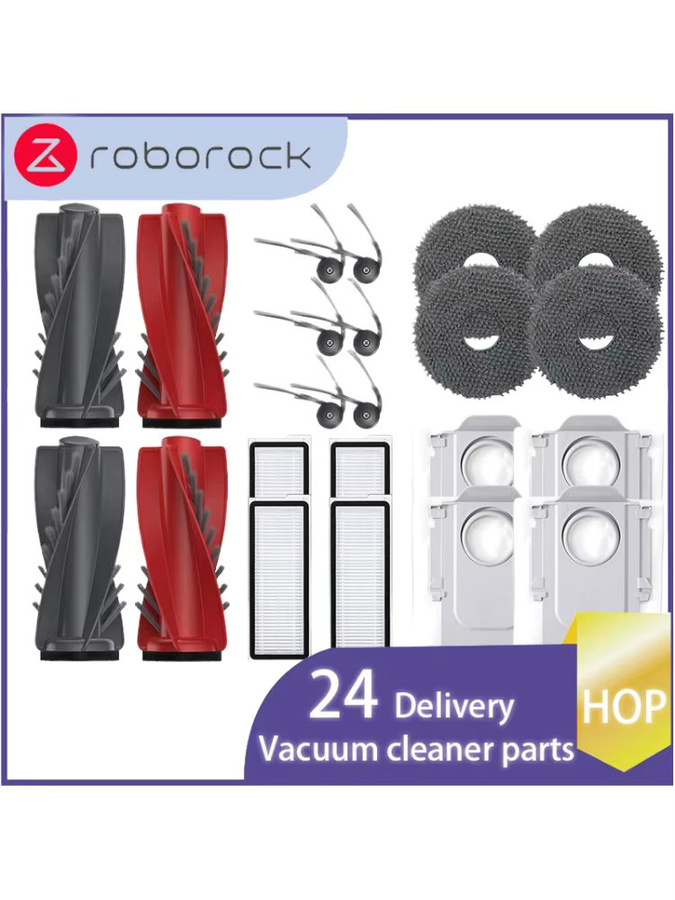 Roborock Ersatzteil-Set für Qrevo, Curv, Edge und S5X Modelle in Multicolour mit Bürsten, Filtern, Mopps und Beuteln - Bild 2