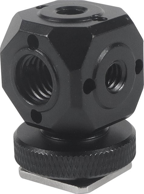 Universal Stativ Schraube Loch Adapter Magic Cubic Mount für Monitor, Licht und Mikrofon in Schwarz - Bild 1
