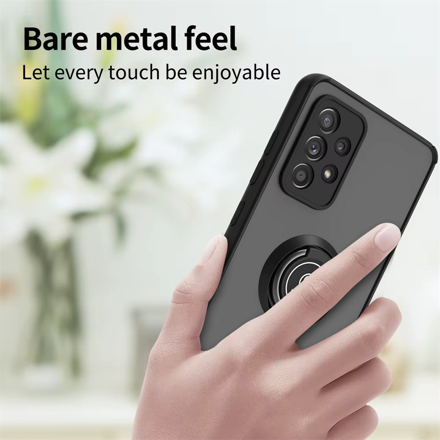 Luxus Stoßfeste Magnetische Matte Handyhülle mit Ringhalter für Samsung Galaxy A73 A72 A71 A52 A51 A42 A33 A32 A31 A03 A04 in Schwarz und Grün - Bild 6