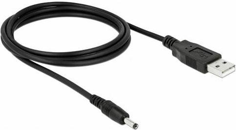 Delock USB-A auf DC 3,5 mm Stromkabel in Schwarz, Länge: 1,50 m - Bild 1