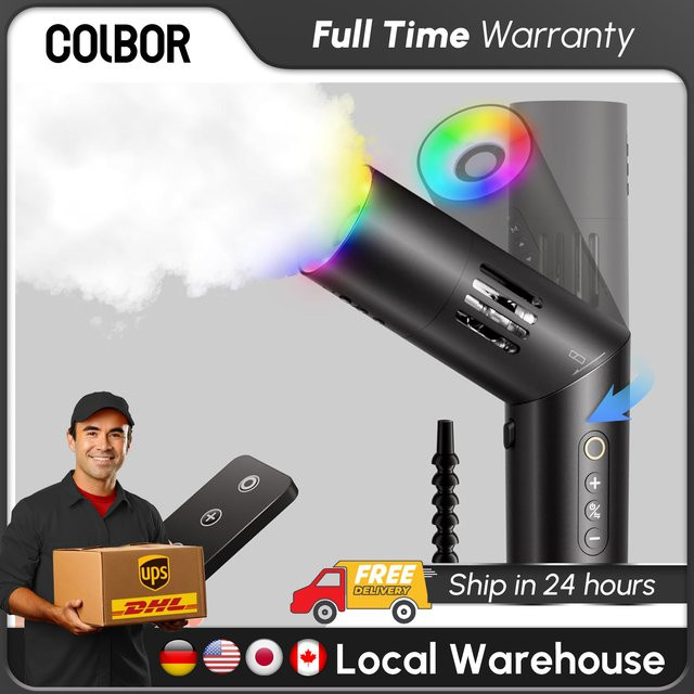 COLBOR CF5 Mini-Nebelmaschine in Schwarz mit 40 W und Fernbedienung für Fotografie und Videoproduktion - Bild 1