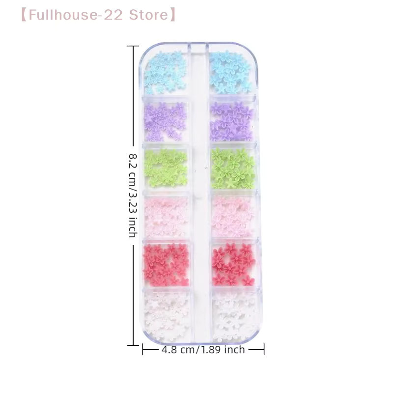 Heabety Nagelcharms, 12 Gitter mit Mini-Blumen-Applikationen - Bild 2