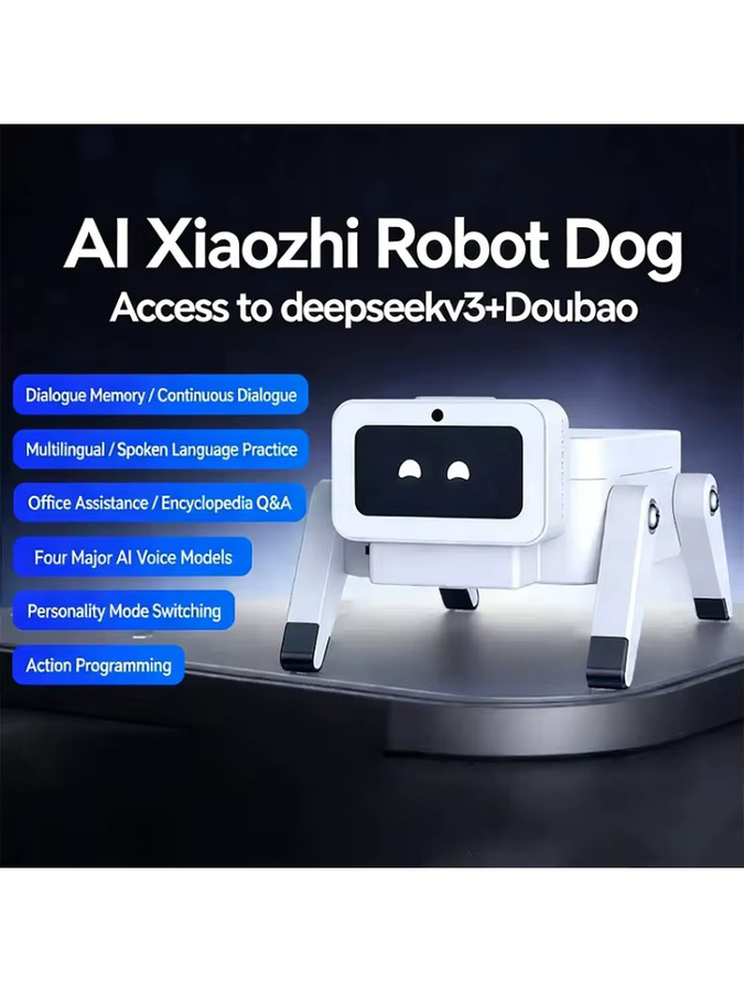 luxuglow ESP32-C3 Mechanischer Hund KI-Sprachchat-Roboter mit Servo und Deepseek Xiaozhi Unterstützung in Weiß - Bild 7