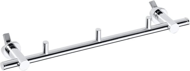 BAWELL Heizkörperhandtuchhalter aus Messing in Chrom, Farbe Silber, B/T/H: 35,5 x 9,0 x 4,0 cm, zum Festschrauben - Bild 1