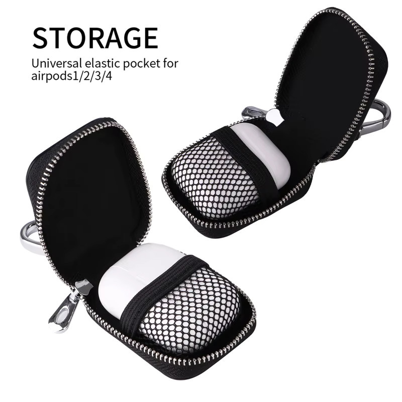 Leder Schutzhülle für Apple AirPods 4, AirPods 3 und AirPods Pro 2 sowie Samsung Galaxy Buds 3 und Buds 3 Pro in Schwarz oder Weiß - Bild 3