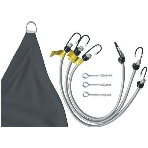 Floracord Dreiecksonnensegel aus Polyester in Anthrazit, Breite: 360 cm - Bild 3