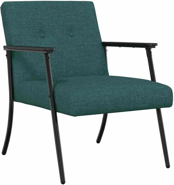 vidaXL Sessel in Dunkelgrün aus Samtstoff mit Armlehnen, B/T/H: 59 x 75 x 78 cm - Bild 1