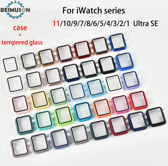 BEIMUSON Displayschutzfolie Hülle, Glas, Kunststoff, Schwarz, Unisex - Bild 1
