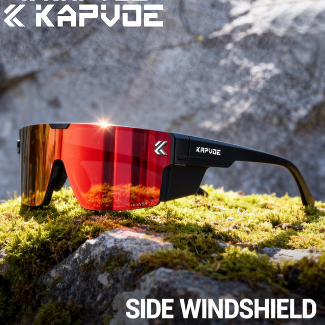Kapvoe Glacier Sonnenbrille, Vollrand, Schwarz, Unisex, polarisiert - Bild 1