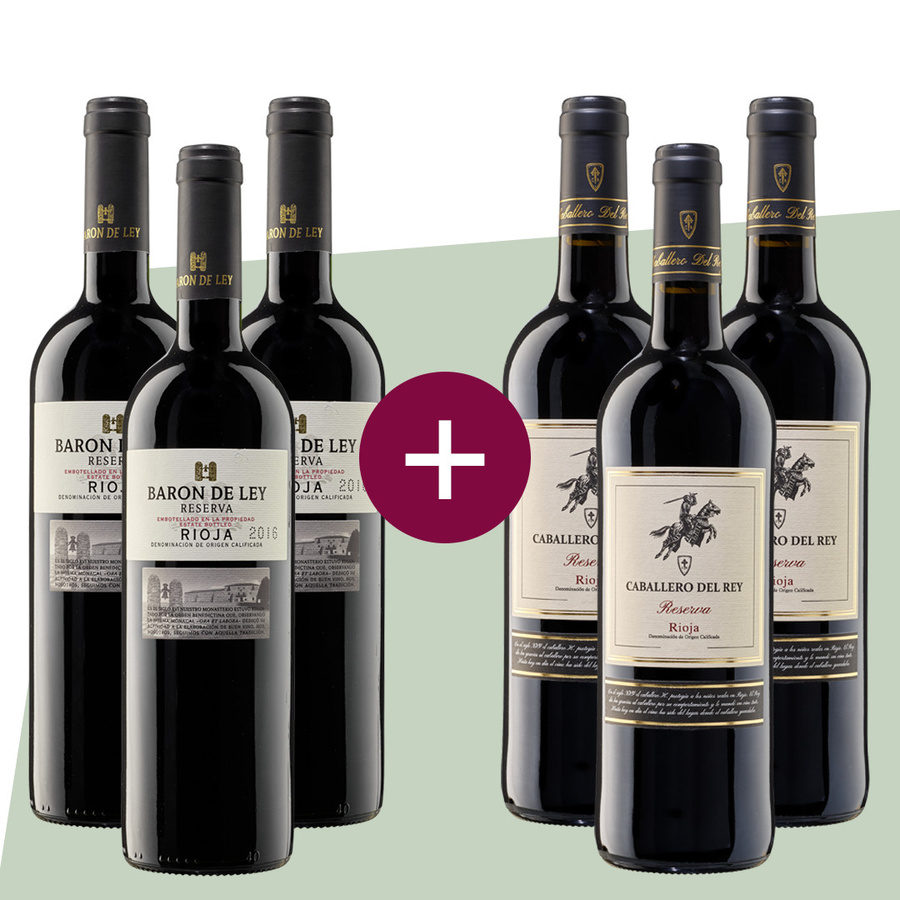 Caballero & Barón de Ley, Rioja, Rotwein, 8 x 0,75 l - Bild 2