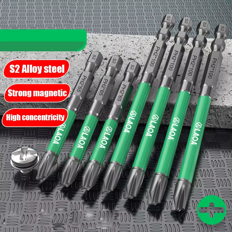 LAOA Magnetischer Kreuzschlitzschraubendreher-Bit PH2 aus S2-Stahl für Elektriker - Bild 2