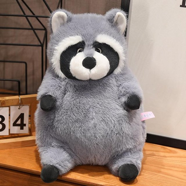 Wucifang Bags Waschbär Plüschtier, Grau, 45cm - Bild 1