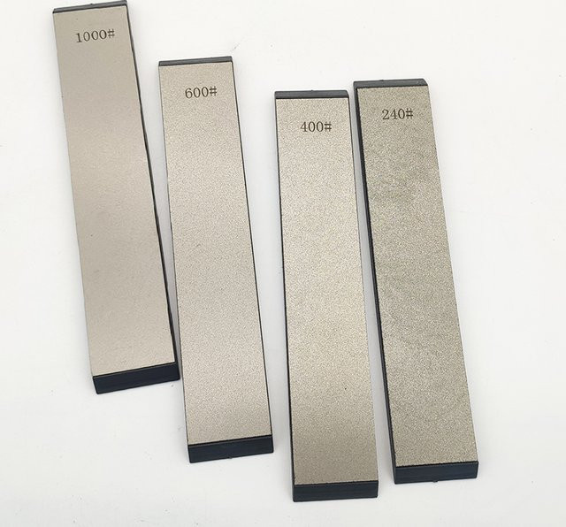 RSCHEF 4er Set Diamant-Schleifsteine Grau für professionelles Schärfen von Messern und Werkzeugen - Bild 1