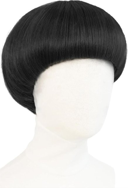 Mengqiu Cosplay-Perücke, braun, Schüsselhaarschnitt, Herren - Bild 1