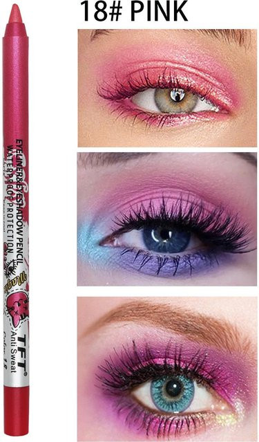 TFT Pearl Eyeshadow Pencil Color Eyeliner, 18# Pink, Creme, Matt - Bild 1