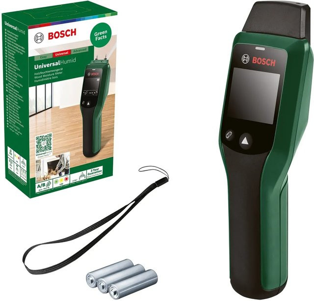 Bosch UniversalHumid Holzfeuchtemessgerät in Grün mit Holzgruppenauswahl - Bild 2