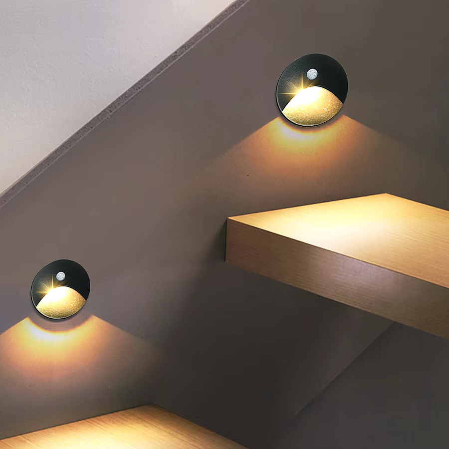 SANDIY LED Außenbeleuchtung mit Bewegungssensor, wasserdichte LED Wandlampe für Treppen und Garten, Warmweiß, Einbauleuchte mit 60 mm Box - Bild 3