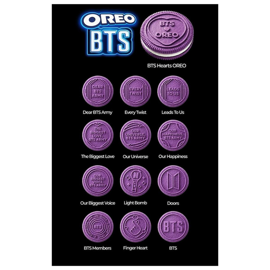 OREO x BTS Limited Edition Hotteok Geschmack Lila Keks 2 x 300 g - Bild 2