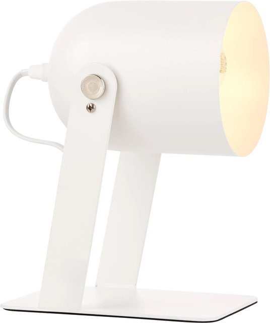 Brilliant Tischlampe Yan Weiß E27 mit Schnurzwischenschalter Höhe: 29 cm - Bild 1