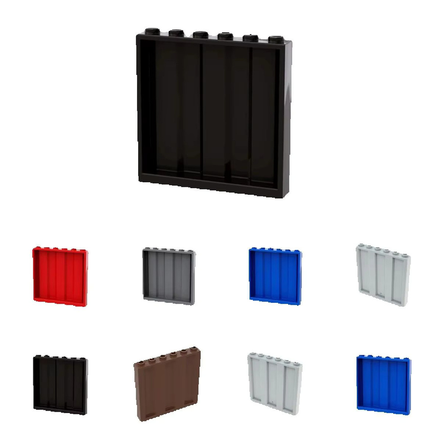 alibricks Wandsteine 1X6X5, 10-teiliges Set, schwarz, Kunststoff - Bild 1