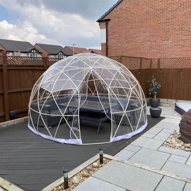 LIADUS Transparentes TPU-Zelt mit Blasenkuppel aus PVC, wetterbeständiges Garten-Dome-Zelt für Veranstaltungen und Camping, B/T/H: 360 x 360 x 220 cm - Bild 2