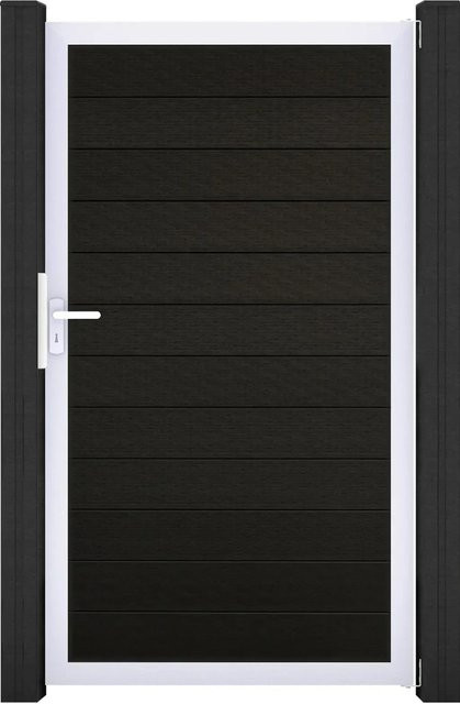 GroJa Solid Steckzauntor Bi-Color Schwarz Rahmen EV1, B/H: 100 x 180 cm - Bild 1