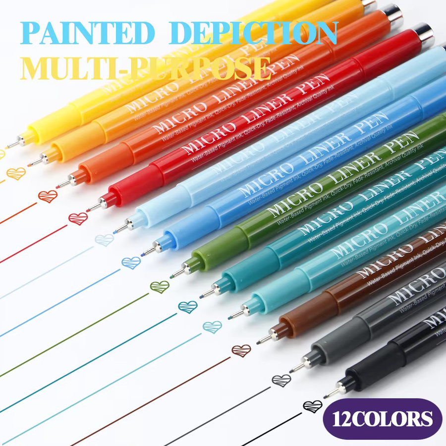 Morandi Gelstifte Set mit 12 Farben und 0,5 mm Spitze für Kunst, Tagebuch und Schule - Bild 2