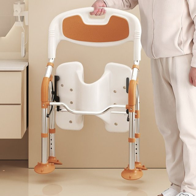 OAKCIA Badezimmer Hocker aus Aluminiumlegierung in Weiß, moderner Design-Hocker für Hotel und Zuhause - Bild 1