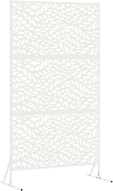 vidaXL Sichtschutz Paravent aus Stahl in Weiß, B/T/H: 100 x 50 x 180 cm - Bild 1