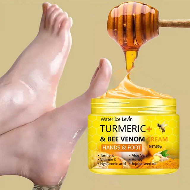 Water Ice Levin Fuß- und Handcreme mit Kurkuma und Bienengift, 50 g - Bild 1