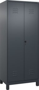 C+P Wäsche- und Kombispinde Classic PLUS mit 2 Abteilen, Anthrazitgrau, H x B x T: 195 x 80 x 50 cm - Bild 1