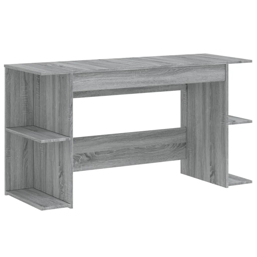 vidaXL Schreibtisch aus Holzwerkstoff in Grau Sonoma, B/T/H: 140 x 50 x 75 cm - Bild 2