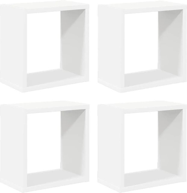 vidaXL Würfelregale 4er Set Weiß B/T/H: 26 x 15 x 26 cm - Bild 1