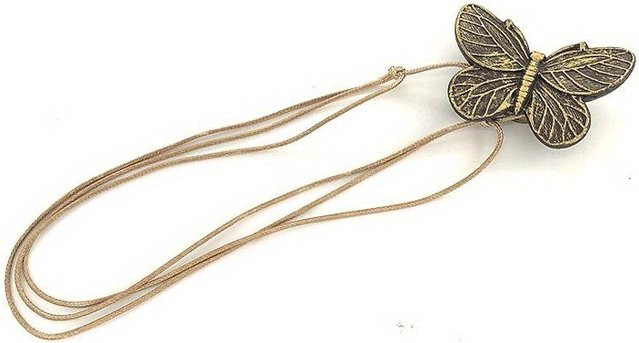 Magnetischer Vorhangraffhalter XYKK01 in Bronze mit 3D Schmetterling Design aus Metall und Kunststoff - Bild 1