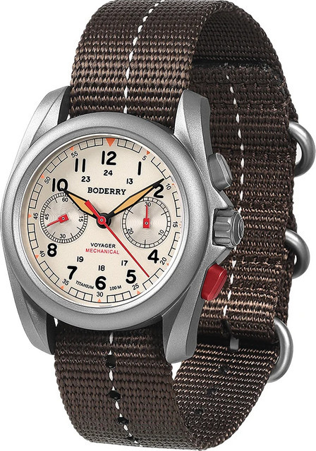 BODERRY Chronograph, Automatik, Titangehäuse, 40 mm, Herren - Bild 1
