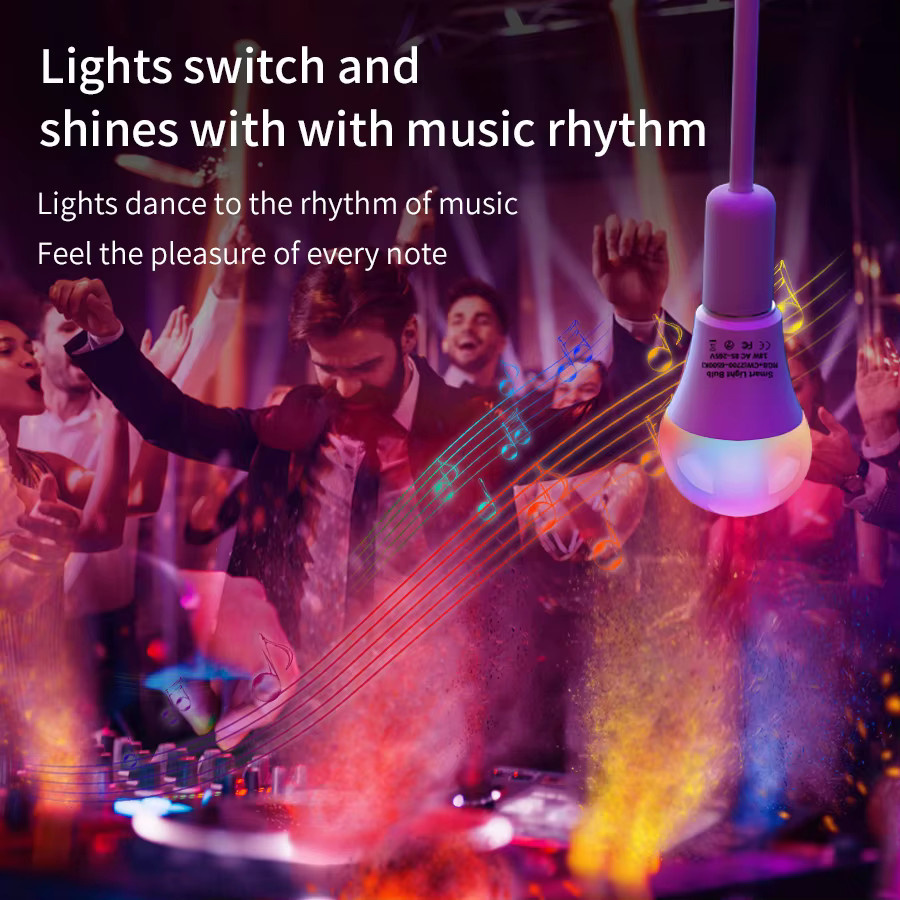 Tuya WiFi Smart LED Lampe E27 RGB Multicolour mit App- und Sprachsteuerung für Alexa und Google Assistant - Bild 4