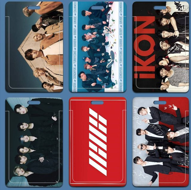 I-Ikon Kpop Kartenhalter aus Kunststoff für Firmenausweise und Arbeitskarten, Mehrfarbig - Bild 1
