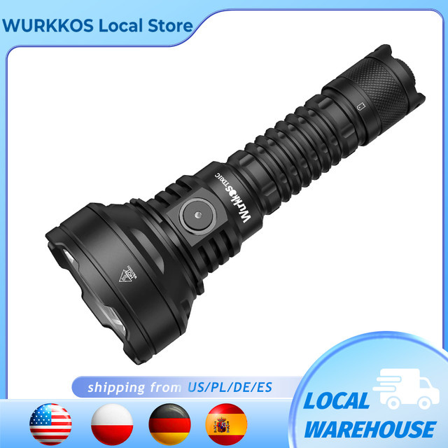 Wurkkos TD01C taktische LED Taschenlampe mit 1800 Lumen, USB-C wiederaufladbar, 21700 Akku, Buck Driver, IPX8 wasserdicht, Schwarz - Bild 1