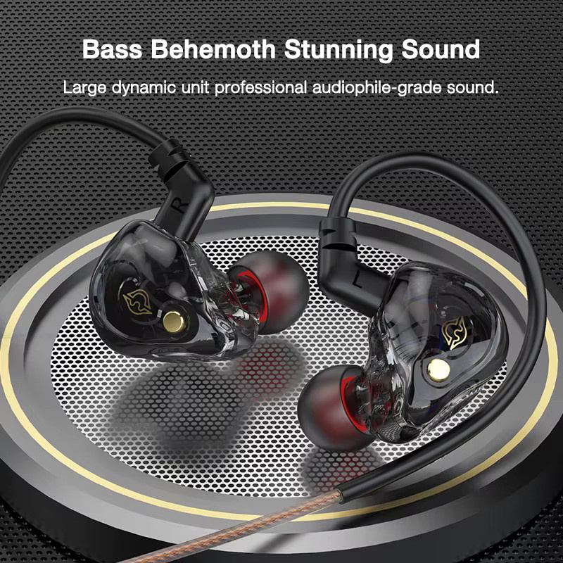 EARDECO In-Ear Kopfhörer mit Mikrofon und Geräuschunterdrückung, Stereo-Bass Sport-Ohrhörer mit 3,5 mm Klinkenanschluss, Schwarz - Bild 3