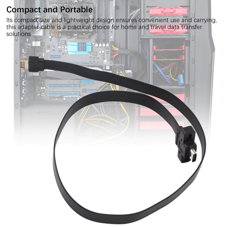USB-C auf USB-C Adapterkabel Typ E auf Typ C, Frontplatten-Adapter für 20 Gbit/s Datenübertragung, Schwarz, Länge: 0,5 m - Bild 3