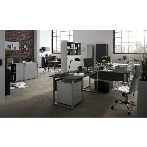 Schildmeyer Schiebetürenschrank Serie 1500 in Grau, B/T/H: 160,2 x 41,0 x 84,2 cm - Bild 2