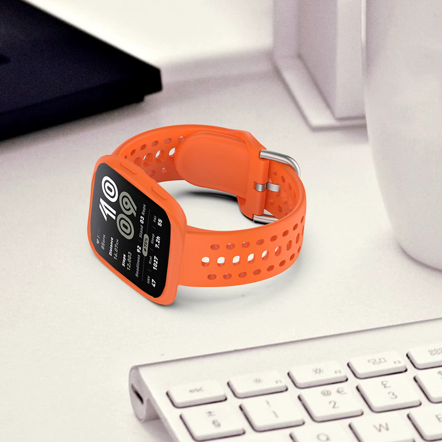 I LOVE LUO Uhrenarmband und Hülle für Amazfit Bip 6, Silikon, orange, Unisex - Bild 3