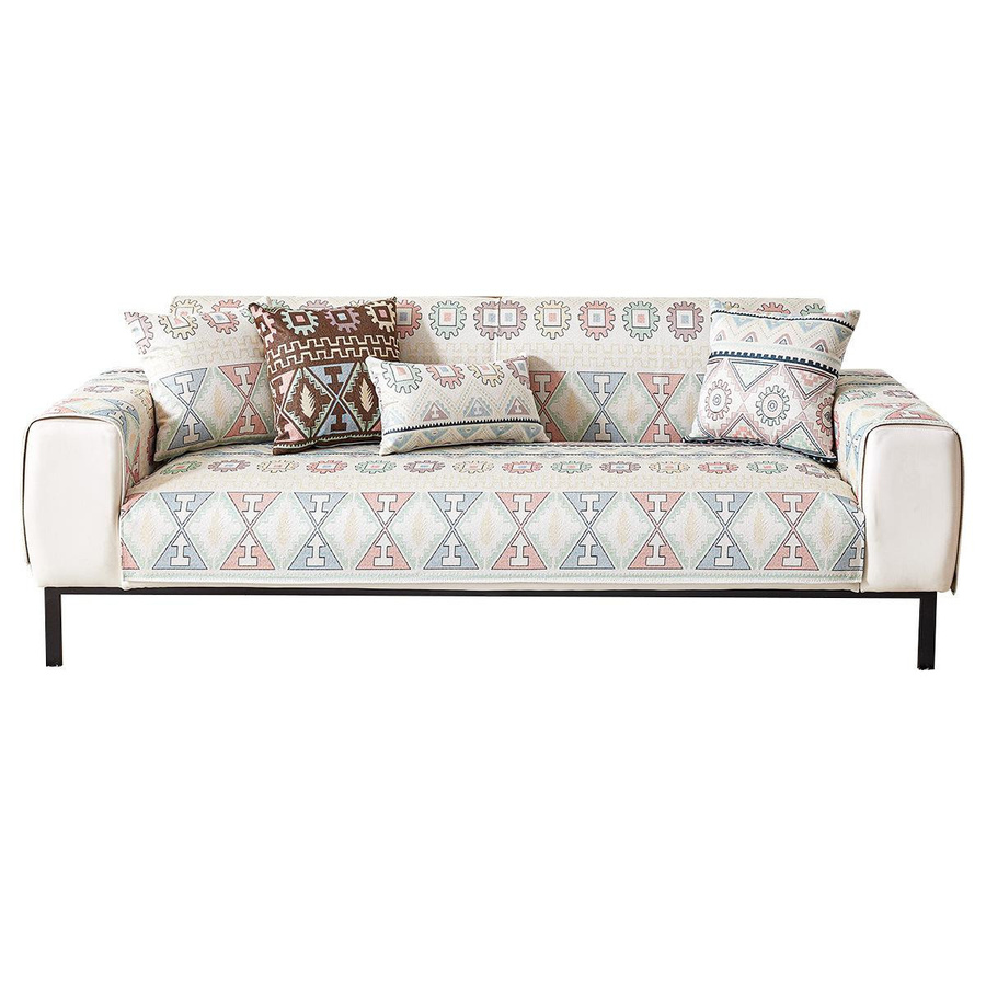 Yiran Furniture Sofakissen aus Baumwolle und Polyester, rutschfest und wasserabweisend, quadratisch, B/T/H: 70 x 70 x 70 cm - Bild 2