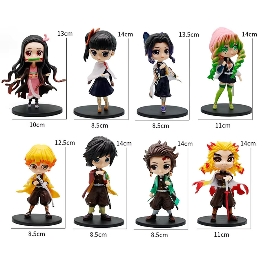 Bandai Demon Slayer Figuren Puppen, 8-teiliges Set, Q-Version Modell - Bild 3