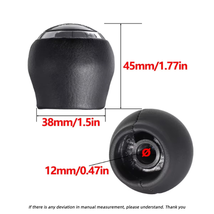 YONGRUN Schalthebelkopf für Toyota Corolla Verso Auris Yaris Rav4 2007-2013, 6-Gang Getriebe, Schwarz - Bild 6