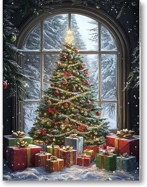 Diamantmalerei Set Weihnachtsbaum Muster für Erwachsene in Multicolour mit Kai Ping Mei Park Motiv - Bild 1