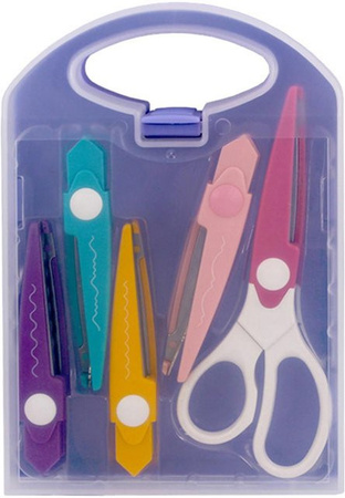 TOMTOP JMS Bastelset mit 5 Paar dekorativen Pinking-Schere aus Edelstahl in Multicolour für Papierkanten