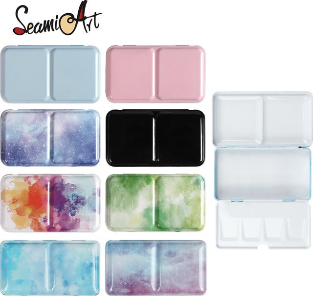 SeamiArt Faltbare Aquarell-Farbbox aus Metall für Aquarellmalerei - Bild 1