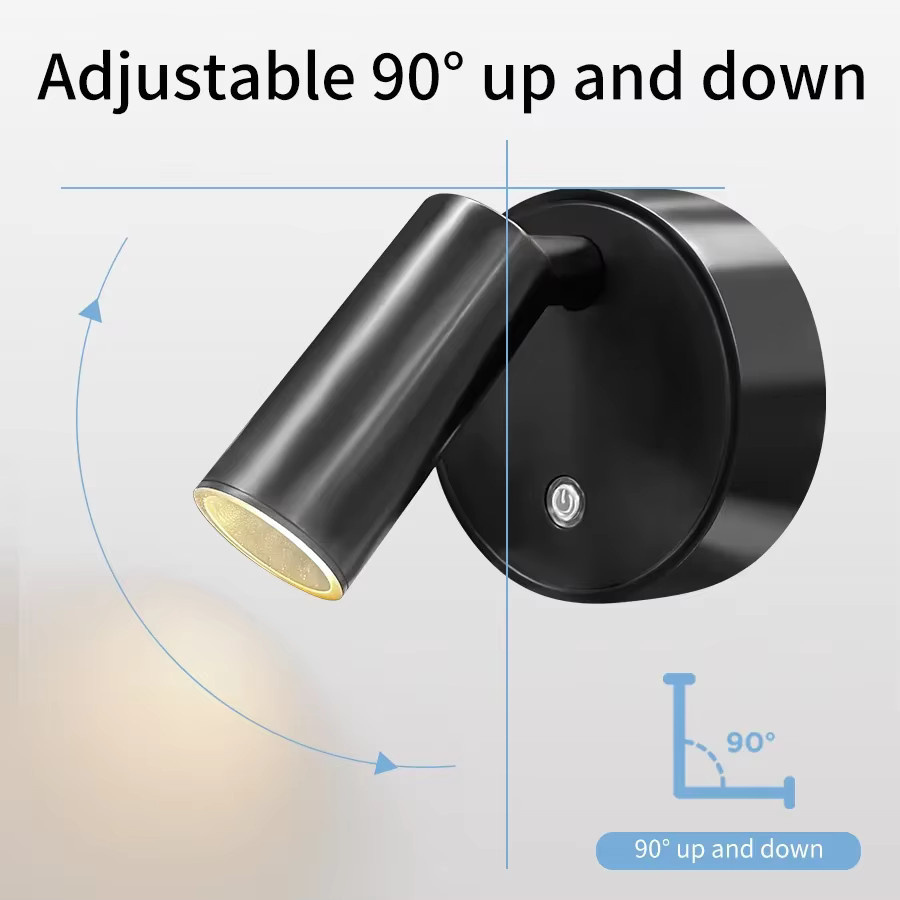 MeeToo LED Wandlampe als dimmbares Nachtlicht mit Touch-Funktion und magnetischer Befestigung für Schlafzimmer und Flur - Bild 2
