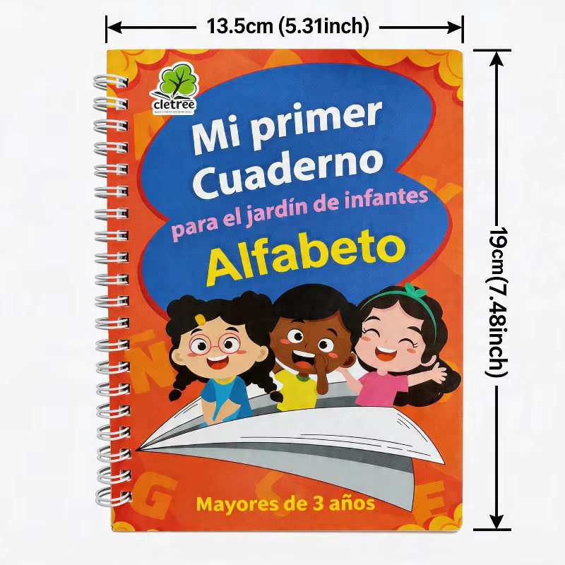 BOHY Spanisches Alphabet Schreibübungsbuch für Kinder ab 3 Jahren, Mehrfarbiges Kalligrafie-Übungsset und Arbeitsbuch zum Nachfahren der Buchstaben - Bild 2